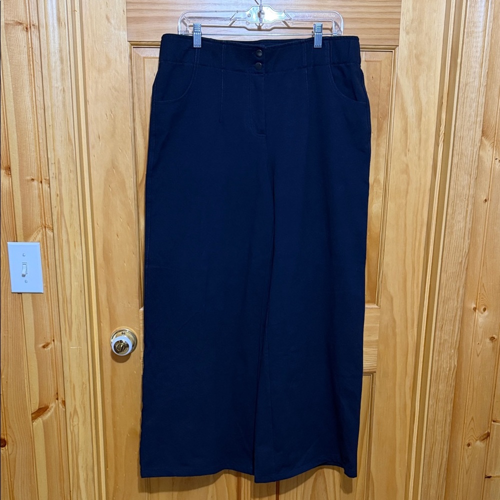 Chico's Wide Leg Pants in Navy Blue, Size 2.5/14. - Picture 2 of 16